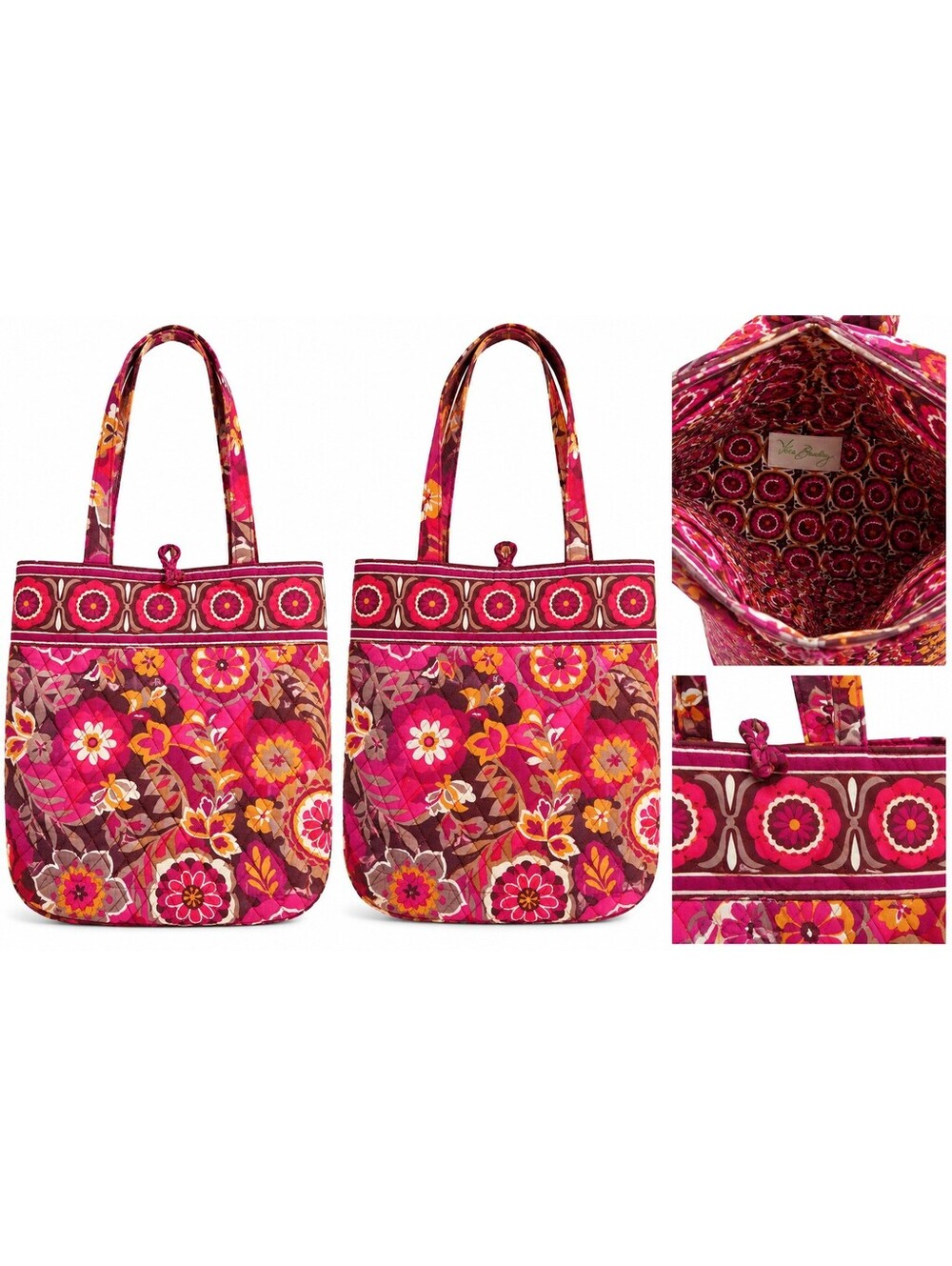 Vera Bradley Floral Quilted Fabric Shoulder Bag